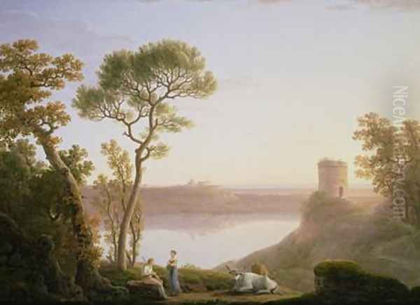 Lake Albano with Castel Gandolfo 1787 - view 1