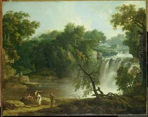 The Falls of Clyde 1771 by Jacob More