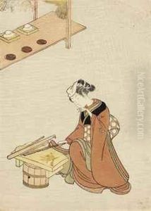 Preparing Seven-herb Porridge (nazuna) For The New Year