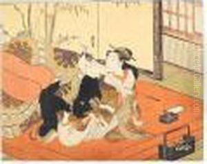 A Man Attempting To Undo A Shinzo's Kimono