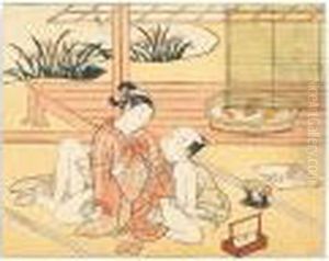 A Couple Enjoying Love by Suzuki Harunobu