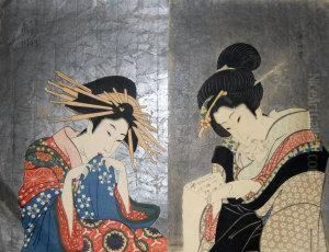 Portrait Of A Young Woman by Suzuki Harunobu