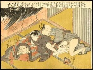 Thunderstorm by Suzuki Harunobu
