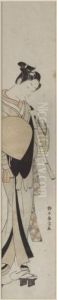 Two Prints: A Youth In Komuso Attire And Hakurakuten by Suzuki Harunobu
