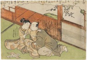 Abuna-e : Scene De Seduction by Suzuki Harunobu