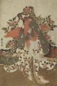 Danse Du Lion Du Theatre Kabuki by Suzuki Harunobu