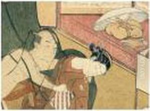 Shunga: Scene De Seduction Dans Une Auberge by Suzuki Harunobu