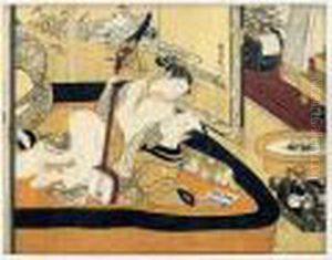 Shunga: Abuna-e: Le Nouvel An by Suzuki Harunobu