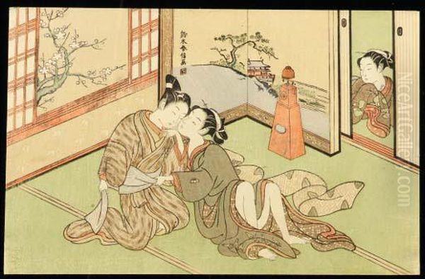A Young Couple In An Interior Undressing Each Other - view 1