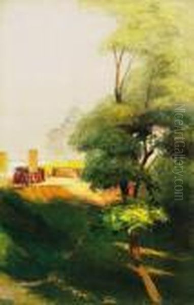 Park With A Tram - view 1