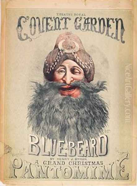 Poster for a Christmas pantomime of Blue Beard - view 1