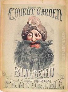 Poster for a Christmas pantomime of Blue Beard Poster for a Christmas pantomime of Blue Beard