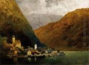 View Of Hallstadt by Gyula Hary