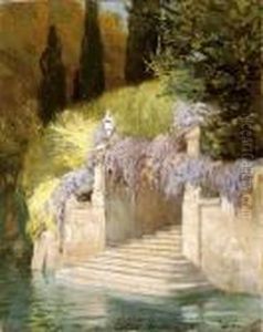 A Lago Di Como Partjan by Gyula Hary