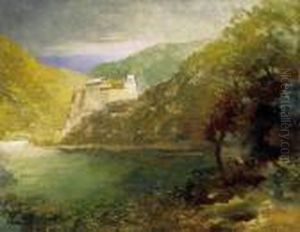 Landscape With A Castle by Gyula Hary
