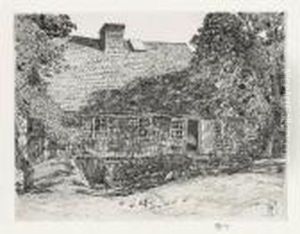 The Old Mulford House, 
Easthampton by Childe Hassam