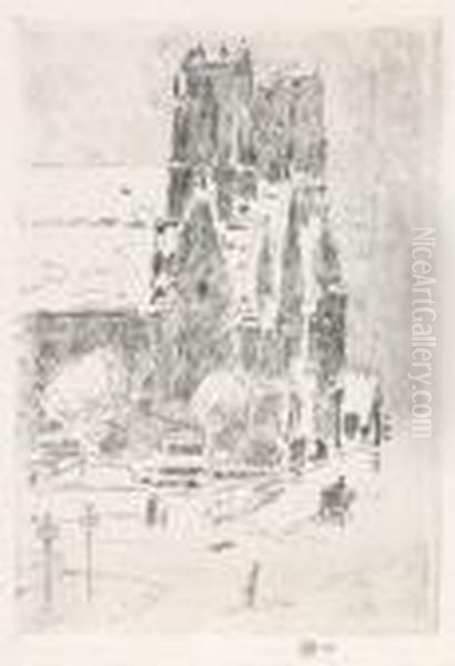 Calvary Church In The Snow - view 1