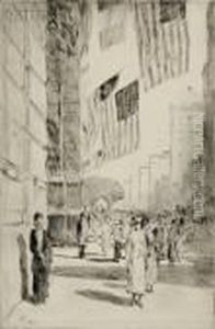 The Avenue Of The Allies by Childe Hassam