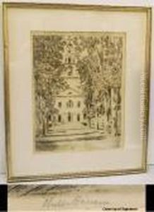 Thecolonial Church At Gloucester by Childe Hassam