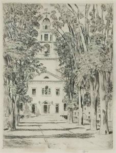View Of A Colonial Church, Gloucester by Childe Hassam