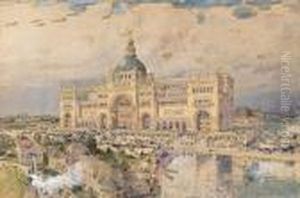 The Mackaye Spectatorium With Iowa Pavillion In Foreground, Columbian Exposition