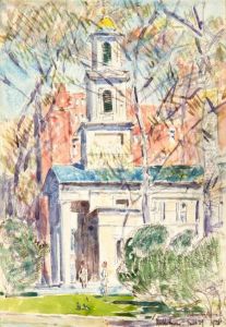 Washington Scene (st. John's Church) by Childe Hassam