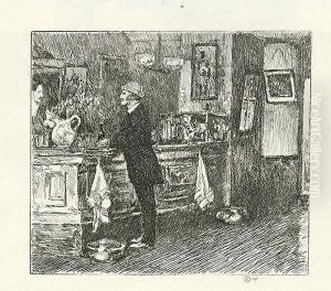 A New England Barroom. by Childe Hassam