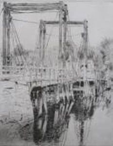 The Old Toll Bridge by Childe Hassam