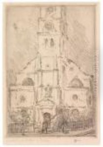 St. Sepulchre, Strand by Childe Hassam