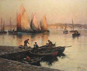 Sunset by Georges-Philibert-Charles Maroniez