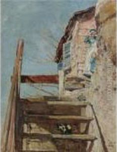 The Stairs by Childe Hassam