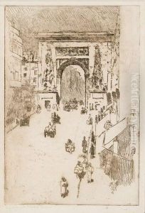 Porte St. Martin by Childe Hassam