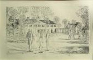 Bowling On The Green, From The Bicentennial Pageant Of George Washington by Childe Hassam