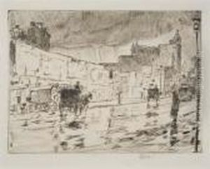 The Billboards, New York by Childe Hassam