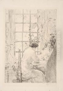 The Writing Desk by Childe Hassam
