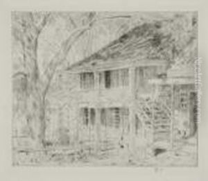 The Old House, Connecticut by Childe Hassam