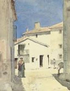 A Street In Denia, Spain by Childe Hassam