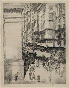 Fifth Avenue, Noon (cortissoz/clayton 77) by Childe Hassam