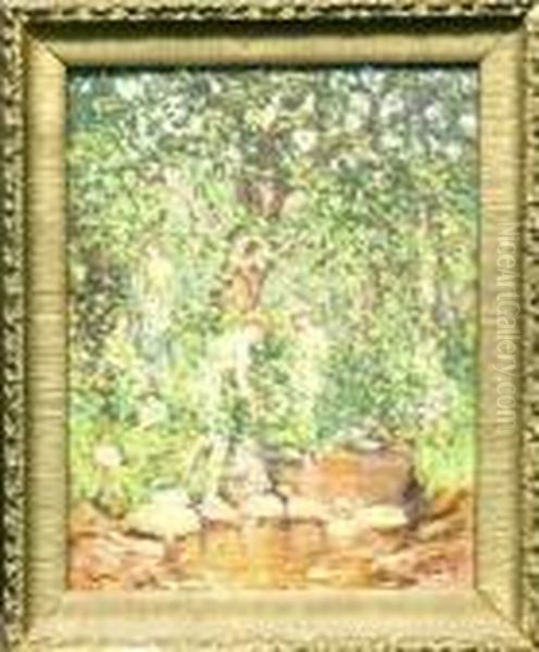 Bathers By A Stream - view 1
