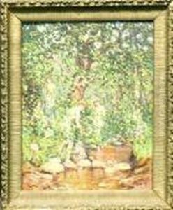 Bathers By A Stream by Childe Hassam