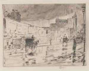 The Billboards, New York (cortissoz And Clayton 87) by Childe Hassam