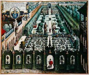 The Garden of Burgermeister Schwind from Florilegium Renovatum by Theodore de Bry 1528-98 by Matthaus, the Younger Merian