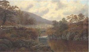 Pont-y-Aberglaslyn, North Wales by William Mellor
