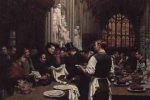 Distributing Left-overs to the Poor after the Lord Mayors Banquet at the Guildhall 1882