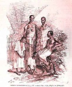 Inhabitants of Grand-Bassam illustration from Le Tour du Monde 1868 by Adrien Emmanuel Marie