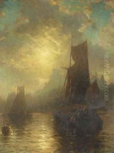 Sunset over the Harbor by George Herbert McCord