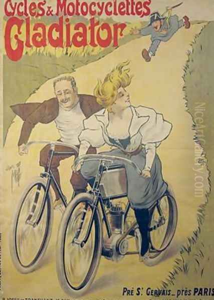 Poster advertising Gladiator bicycles and motorcycles - view 1