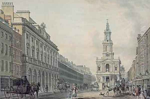 The Strand with Somerset House and St Marys Church - view 1