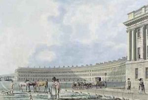 The Royal Crescent Bath 1777 by Thomas Malton, Jnr.