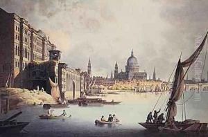 View of Somerset House and the Thames 1796 by Thomas Malton, Jnr.